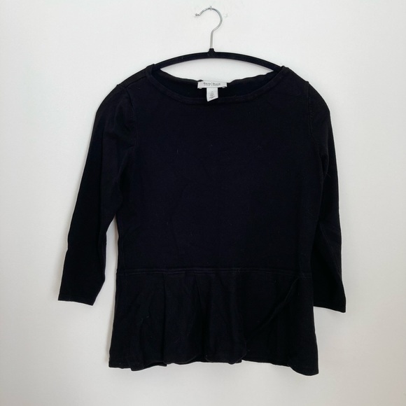 White House Black Market wrap around Style black sweater - Picture 1 of 8